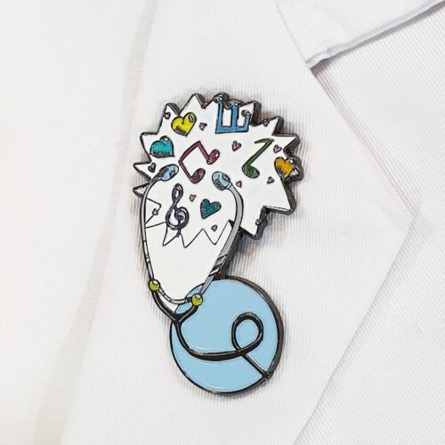 Stethoscope Music Enamel Pin