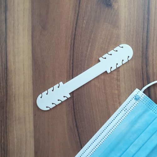 Plain White Elastic Mask Holder